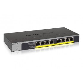 NETGEAR GS308E-100NAS 8-Port Gigabit Ethernet Plus Switch (GS308E) - Desktop or Wall Mount