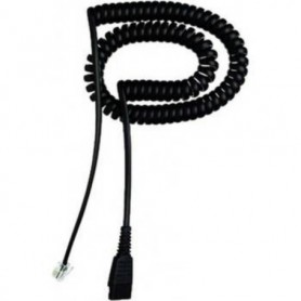 Jabra 8800-01-37 QD to RJ10 Coiled Bottom Cord