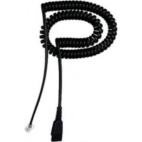 Jabra 8800-01-37 QD to RJ10 Coiled Bottom Cord