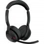 Jabra 25599-999-989-01 Binaural Wireless Headset Evolve2 55 Link380a MS