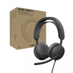 Logitech 981-001611 Zone Wired 2 Headset UC Version Graphite