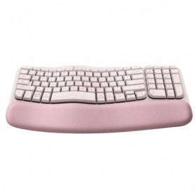 logitech 920-012276 wave keys ergonomic wireless keyboard rose