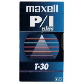 Maxell 217112 T30Plus VHS 30Mins P/I Tape Videocassette