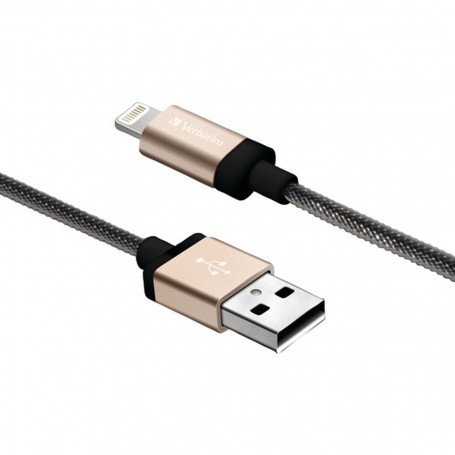 Verbatim 99216 11 In Braided Champagne Sync & Charge Lighting Cable