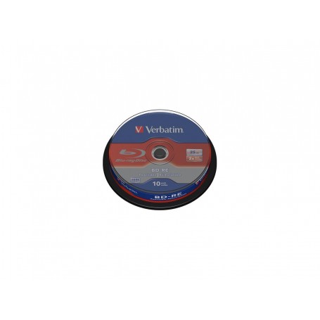 Verbatim 43694 Blu-ray Rewritable Media - BD-RE - 2x - 25 GB - 10 Pack Spindle