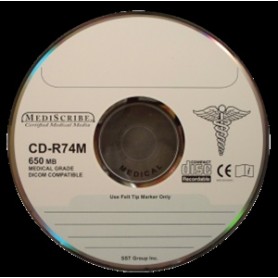 TDK CD-R80MST100M 700MB Medical Grade Silver Thermal Printable