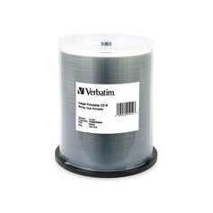 Verbatim 95252 CD-R 700MB White Printable 100-Pack Spindle