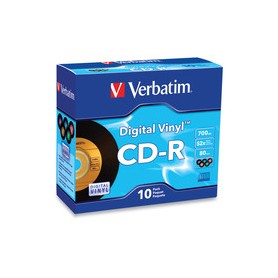 Verbatim 94439 CD-R 80min 52X Digital Vinyl Color Disc (10)