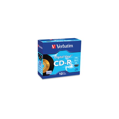 Verbatim 94439 CD-R 80min 52X Digital Vinyl Color Disc (10)