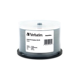 Verbatim 94892 CD-R 700MB 52x DataLifePlus Silver Inkjet Disc