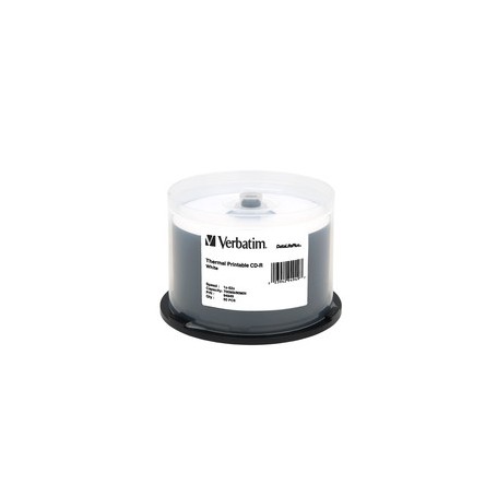 Verbatim 94949 CD-R 700MB 52x DataLifePlus White Thermal Printable Recordable Compact Disc (Spindle Pack of 50)
