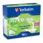 Verbatim 95156 700MB 12X CD-RW 10 Packs Slim Jewel Case Disc Model