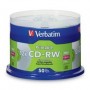 Verbatim 95159 CD-RW 700MB 12x DataLifePlus Inkjet Printable Recordable Disc (Silver, Spindle Pack of 50)