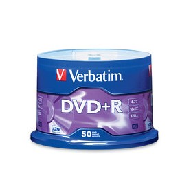 Verbatim 95037 AZO DVD+R 4.7GB 16x Disc (50 Pack)