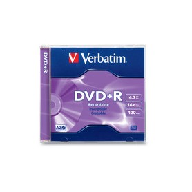 Verbatim 94916 4.7GB 16X DVD+R Single Jewel Case Media Model
