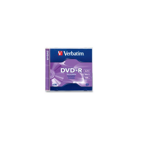 Verbatim 94916 4.7GB 16X DVD+R Single Jewel Case Media Model