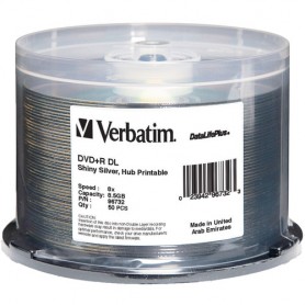 Verbatim 96732 DVD+R DL DataLifePlus Silver Recordable Disc (Spindle Pack of 50)
