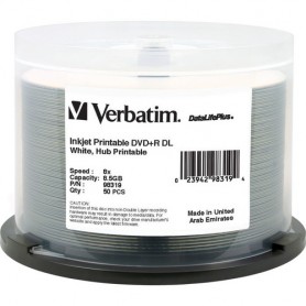 Verbatim 98319 8.5GB DVD+R DL 8x DataLifePlus Inkjet Printable