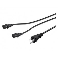 Monoprice 41089 NEMA 5-15P to Dual IEC C13 Power Cord Splitter