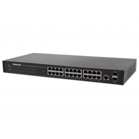 Intellinet 560917 24-Port Web-Managed Gigabit Switch with 2 SFP Ports