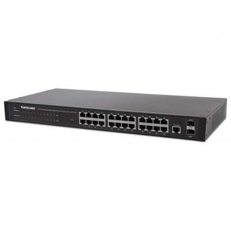 Intellinet 560917 24-Port Web-Managed Gigabit Switch with 2 SFP Ports