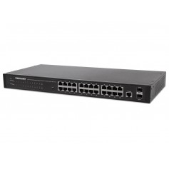 Intellinet 560917 24-Port Web-Managed Gigabit Switch with 2 SFP Ports