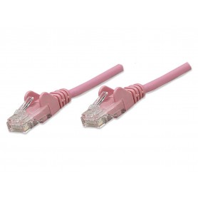 Intellinet 453042 Cat5e UTP Network Patch Cable, 1 ft (0.3 m), Pink