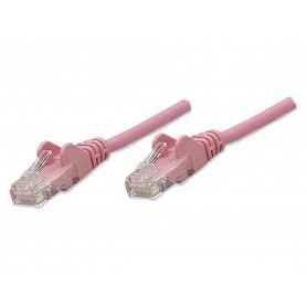 Intellinet 453066 Cat5e UTP Network Patch Cable, 3 ft (1.0 m), Pink