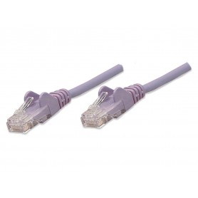 Intellinet 453424 Cat5e UTP Network Patch Cable, 0.5 ft (0.15 m), Purple