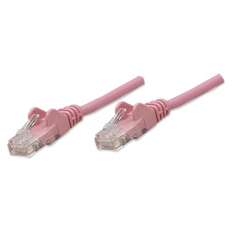 Intellinet 453127 Cat5e UTP Network Patch Cable, 50 ft (15.2 m), Pink