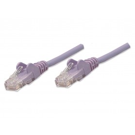 Intellinet 453530 Cat6 U/UTP Network Patch Cable, 100 ft (30.5 m), Purple