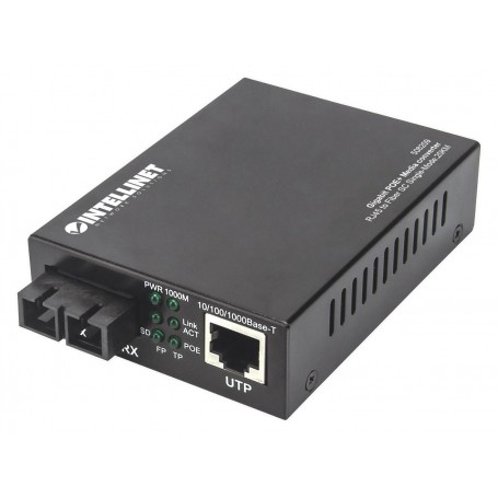 INTELLINET 508209 Gigabit PoE+ Media Converter