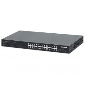 INTELLINET 561761 24-Port Gigabit Ethernet PoE+24-Port Gigabit
