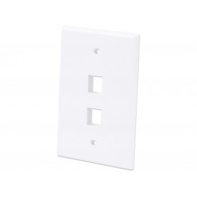 INTELLINET 772525 2-Outlet Oversized Keystone Wall Plate
