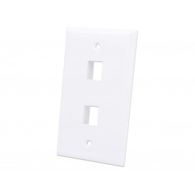 INTELLINET 772426 2-Outlet Keystone Wall Plate