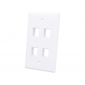 INTELLINET 772440 4-Outlet Keystone Wall Plate