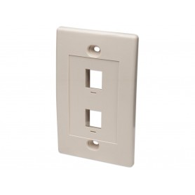 INTELLINET 162838 2-Outlet Keystone Wall Plate