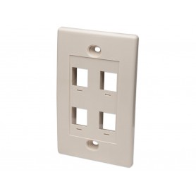 INTELLINET 162951 4-Outlet Keystone Wall Plate