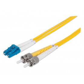 Intellinet 750011 OS2 Fiber Optic Patch Cable OS2 LC to ST Duplex Single Mode
