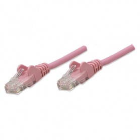 Intellinet 392822 Cat6 UTP Patch Cable 15 m (50 ft.) Pink
