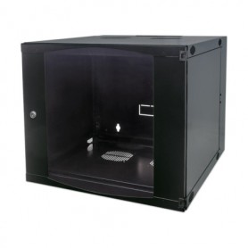 Intellinet 713849 9U 19-inch Double Section Wall Mount Cabinet Flat Pack Black