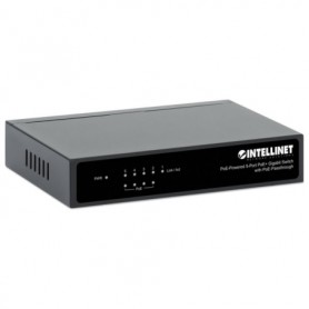 Intellinet 561082 PoE-Powered 5-Port Gigabit Switch with PoE Passthrough