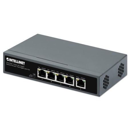 INTELLINET 562010 5-Port PoE Switch with 4 Gigabit Ethernet Ports