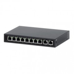 INTELLINET 562027 10-Port PoE Switch with 8 Gigabit Ethernet Ports