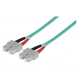 Intellinet 750844 Fiber Optic Patch Cable OM3 SC to SC Duplex Multimode