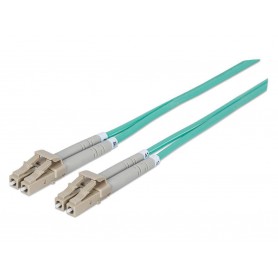 Intellinet 750080 Fiber Optic Patch Cable OM3 LC to LC Duplex Multimode