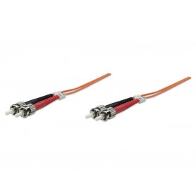 Intellinet 515771 Fiber Optic Patch Cable OM1 ST to ST Duplex Multimode
