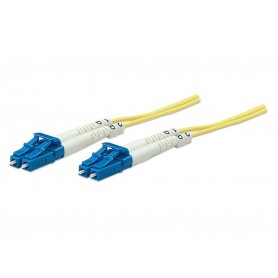 Intellinet 750967 Fiber Optic Patch Cable OS2 LC to LC Duplex Single Mode