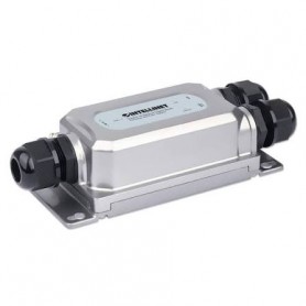 INTELLINET 509213 Outdoor Vandalproof Gigabit Media Converter & PoE+ Injector (30W)