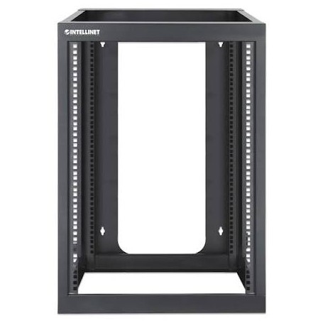 INTELLINET 716161 19" Wall Mount 4-Post Open Frame Network Rack, 15U